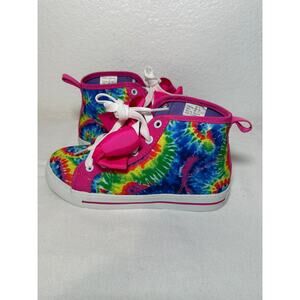 Jojo Siwa Bow Tie Dye Shoes Pink Hi-top Girls Sneakers